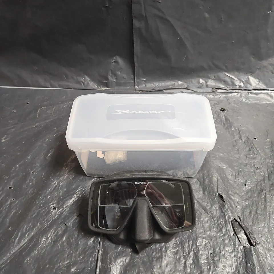 BEAVER MK ATO BK ATOMIC FRAMELESS DIVE MASK – BLACK SILICONE .