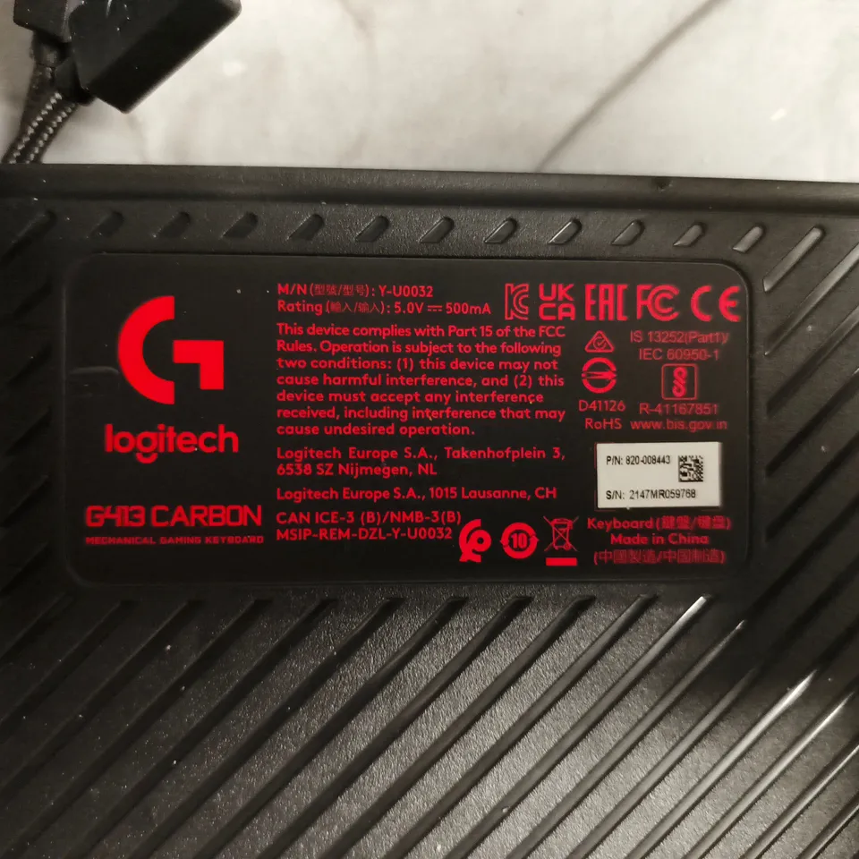LOGITECH G13 CARBON GAMING KEYBOARD