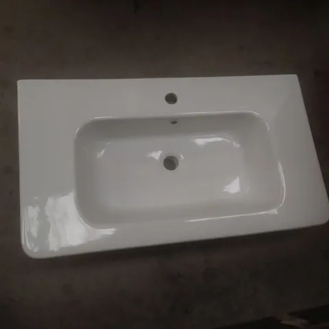 CALYPSO PERITO CERAMIC VANITY BASIN 81X46.5CM WHITE