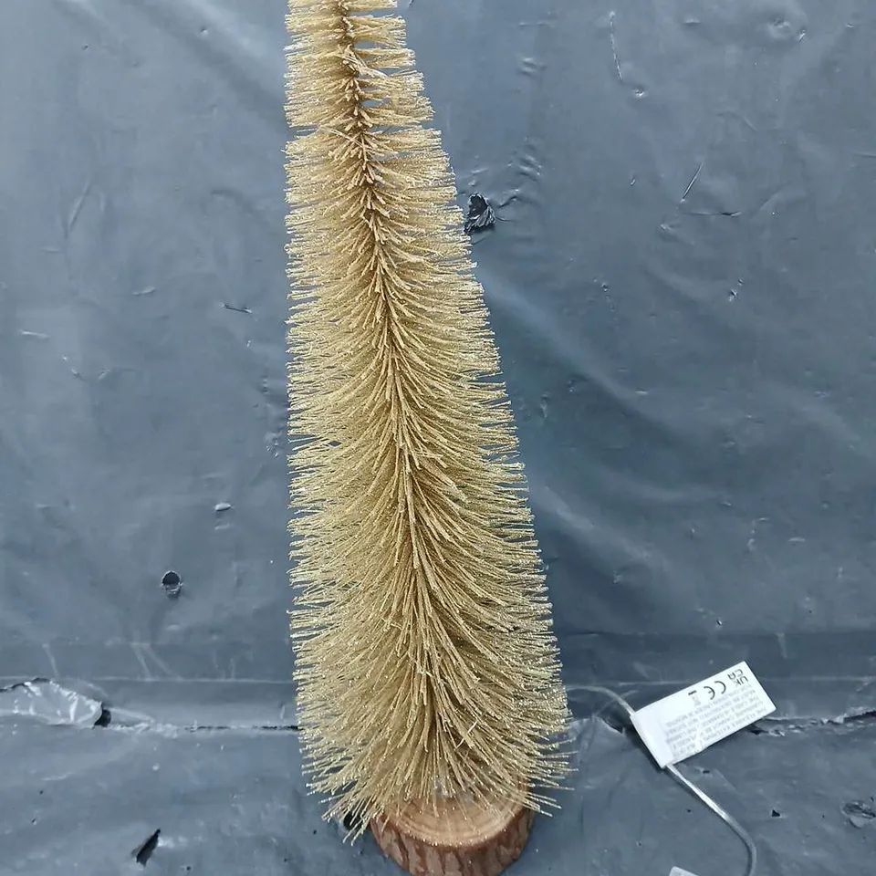 PRE LIT GOLD COLOUR BRUSH TREE DECOR 