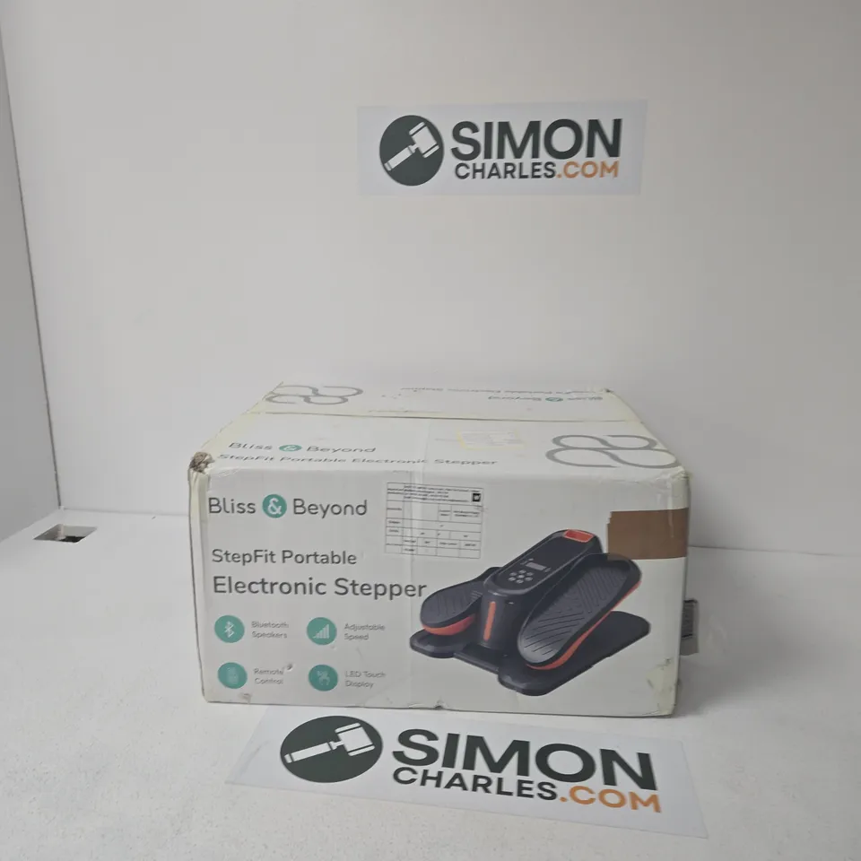 BLISS & BEYOND STEPFIT PORTABLE ELECTRONIC STEPPER – BOXED