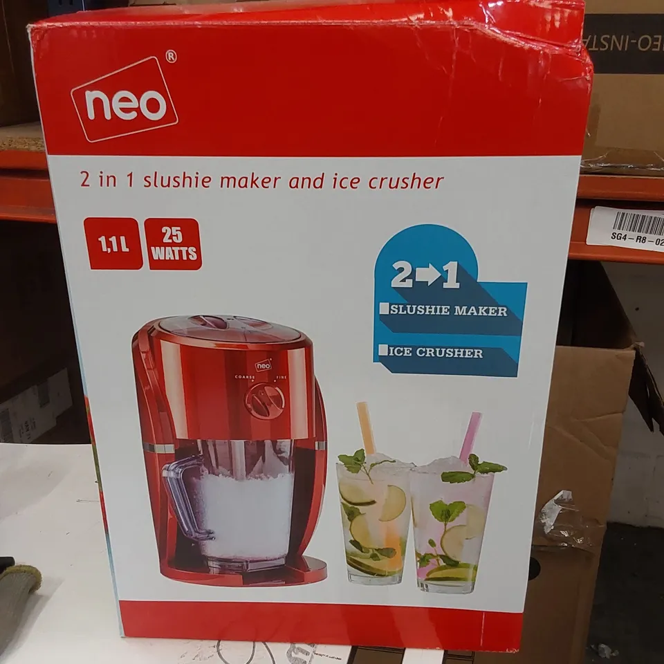 BOXED NEO 2-IN-1 SLUSHIE MAKER AND ICE CRUSHER 