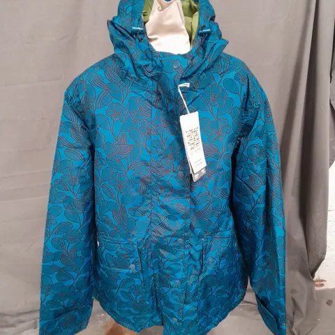 REGATTA GREAT OUTDOORS ISOTEX 10000 ORLA MID LENGTH WATERPROOF JACKET IN BIRDY BLUE SIZE 18