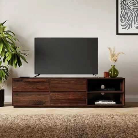 BOXED WALTER EXTRA WIDE TV UNIT FOR TVS UP TO 65" - WALNUT (1 BOX)