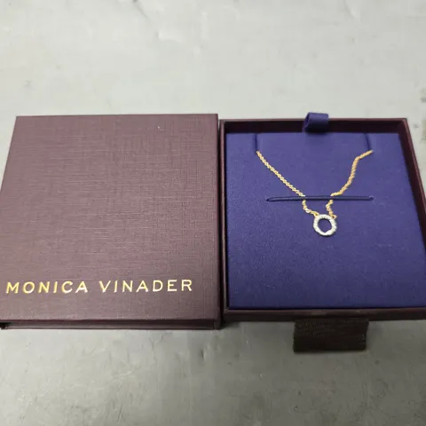 BOXED MONICA VINADER CIRCLE PENDANT NECKLACE 