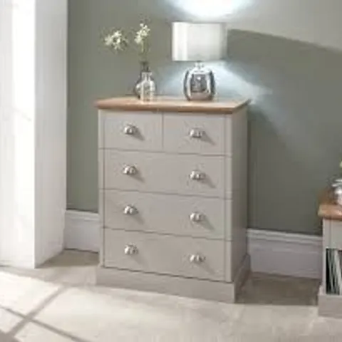 BOXED GFW KENDAL 2 + 3 DRAWER CHEST - GREY (2 BOXES)