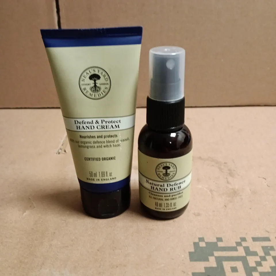 LOT OF 2 OF NEAL'S YARD REMEDIES HAND CREAM AND HAND RUB DUO 