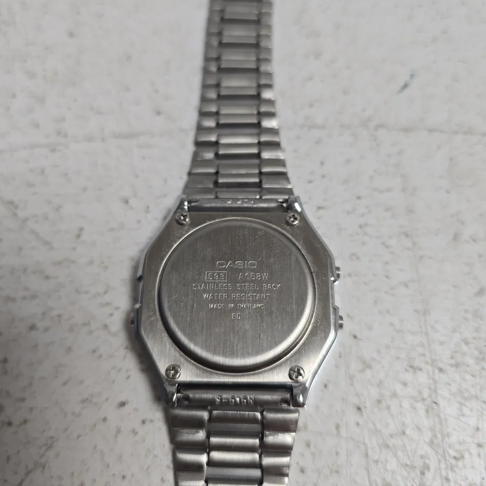 CASIO A158W DIGITAL WRISTWATCH – STAINLESS STEEL BACK, BOXED