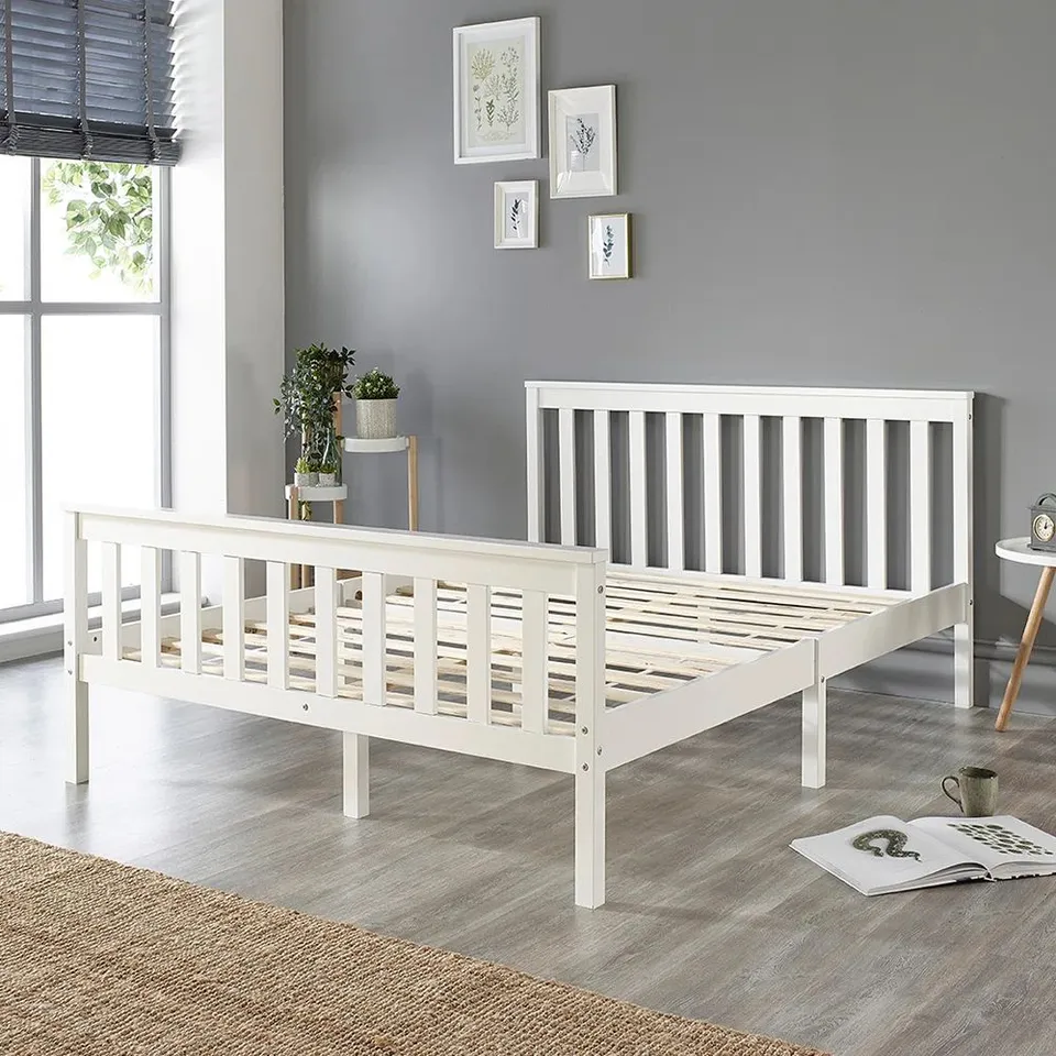 BOXED AADI SOLID WOOD SHAKER BED FRAME 