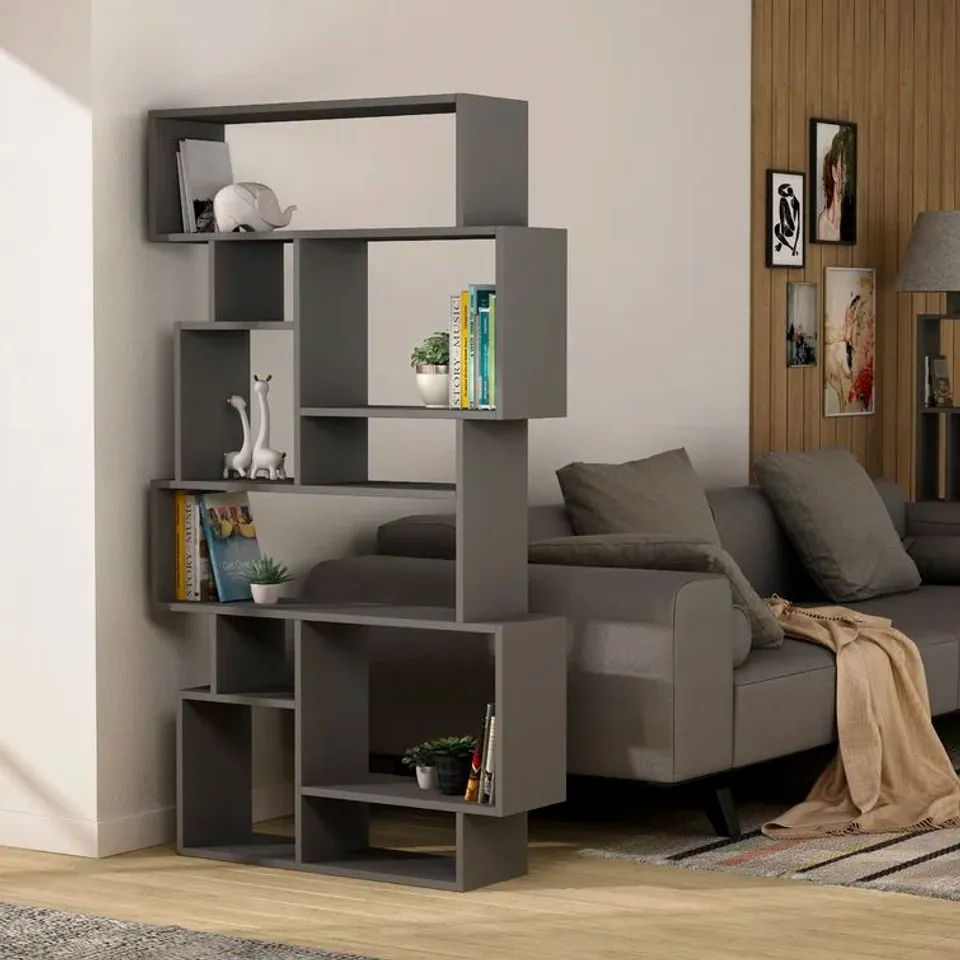 BOXED SANDRA BOOKCASE- ANTHRACITE 