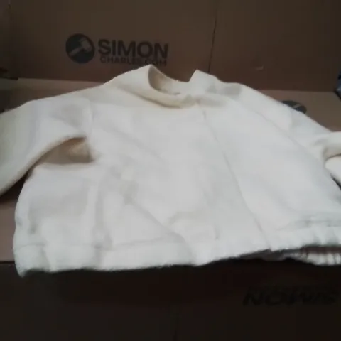 BOXED BRAND NEW APPROXIMATELY 4 SIMPLY BE FAUX WOOL BOMBER JACKET ECRU SIZE 30