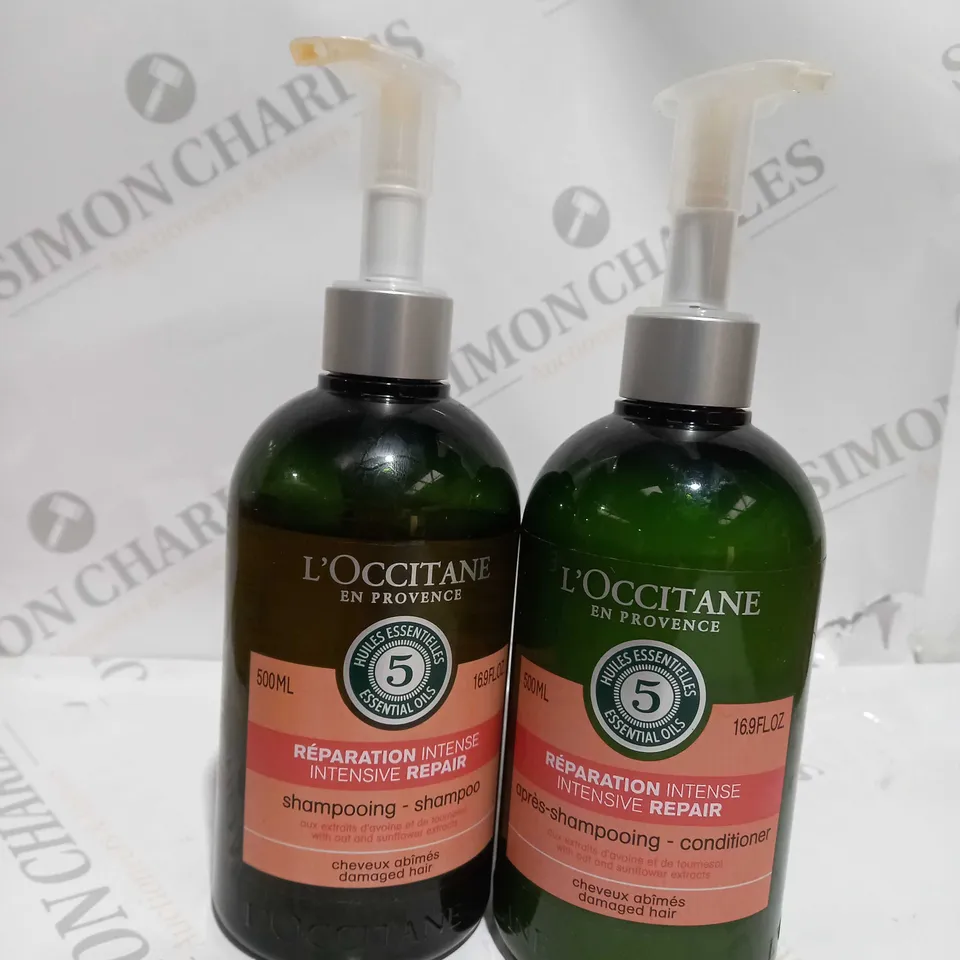 L'OCCITANE INTENSE REPAIR SUPERSIZE SHAMPOO & CONDITIONER 500ML DUO