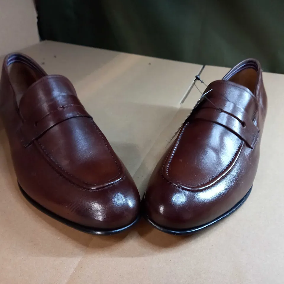 M&S BROWN FORMAL SHOES - SIZE 9