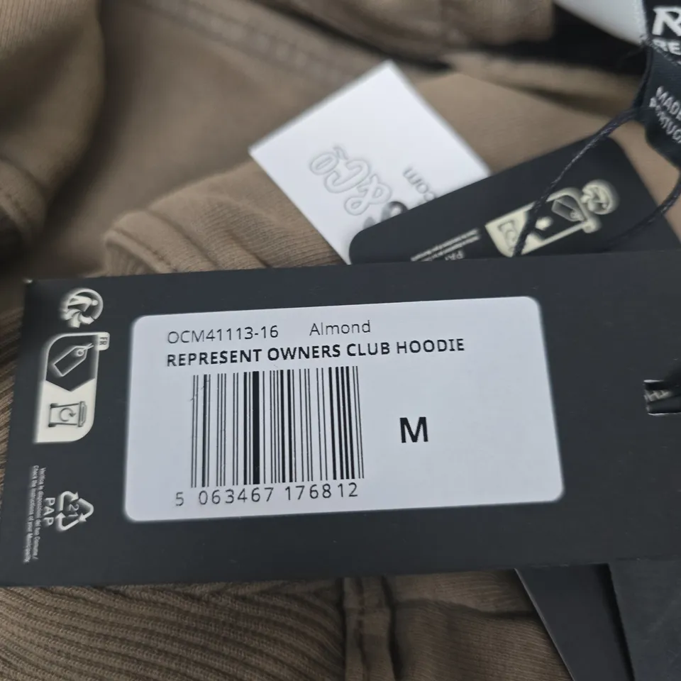 REPRESENT OWNERS CLUB HOODIE – ALMOND – UK M