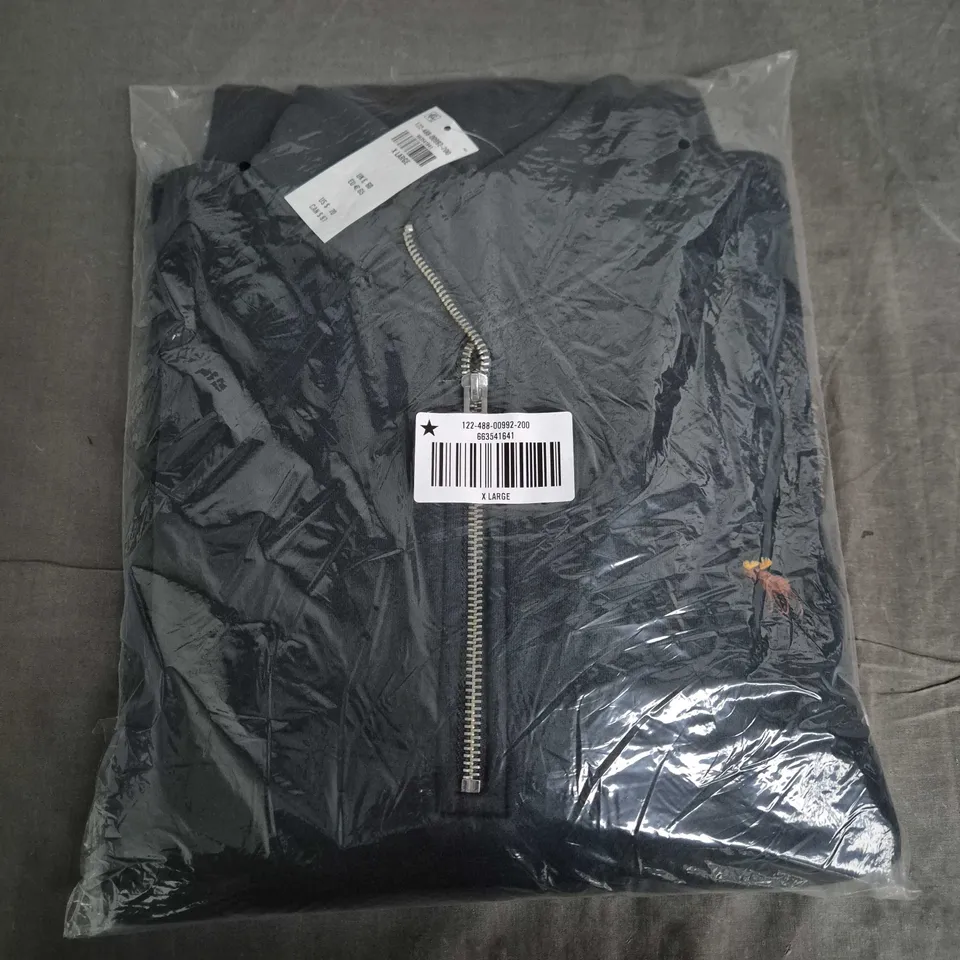 ABERCROMBIE & FITCH NAVY QUARTER ZIP - XL