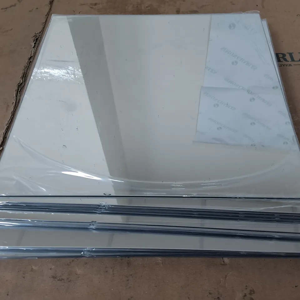 8 GLASS SQUARE MIRRORS 30X30CM