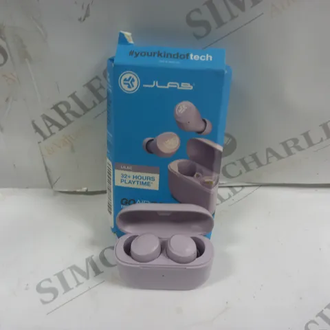 BOXED JLAB GO AIR POP TRUE WIRELESS EARBUDS IN LILAC