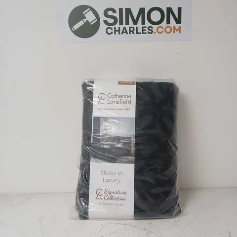 CATHERINE LANSFIELD KING SIZE DUVET SET BLACK