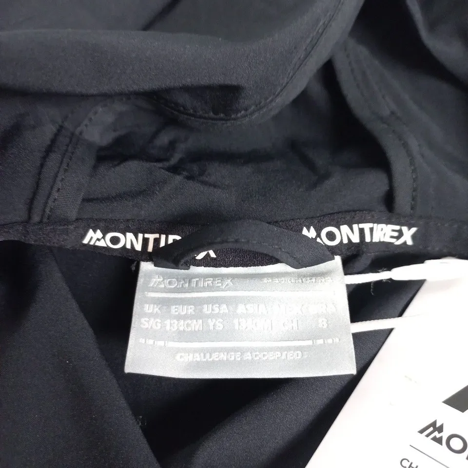 MONTIREX G TRACK JACKET – BLACK, SIZE S/G (UK) – WITH TAGS
