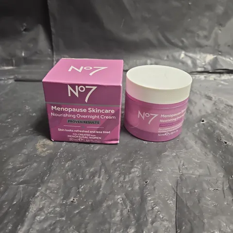 NO7 MENOPAUSE SKINCARE NOURISHING OVERNIGHT CREAM β 50ML, BOXED