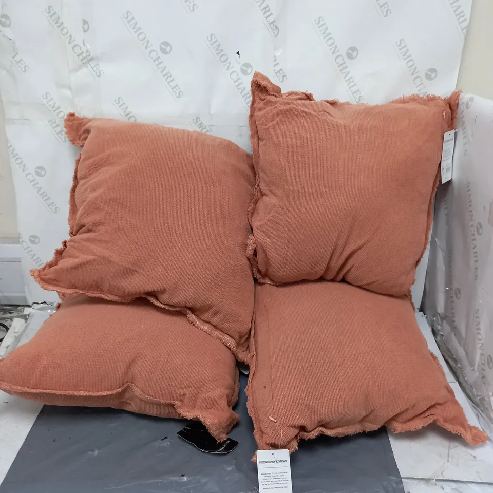 4X CASCADE HOME TERRACOTTA THROW PILLOWS 