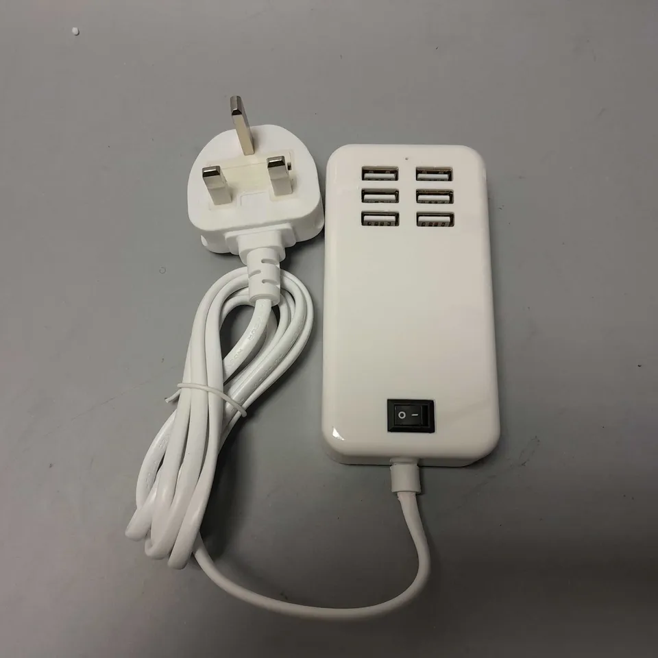 BOXED 30W USB 6 PORT DESKTOP CHARGER