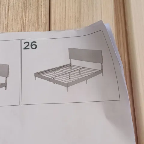 BOXED ZINUS BED FRAME//SIZE: DOUBLE - GREY (1 BOX)
