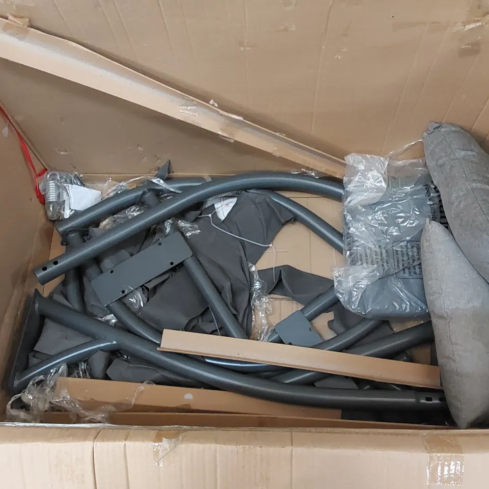 BOXED MANILA DOUBLE HANGING CHAIR IN GREY 