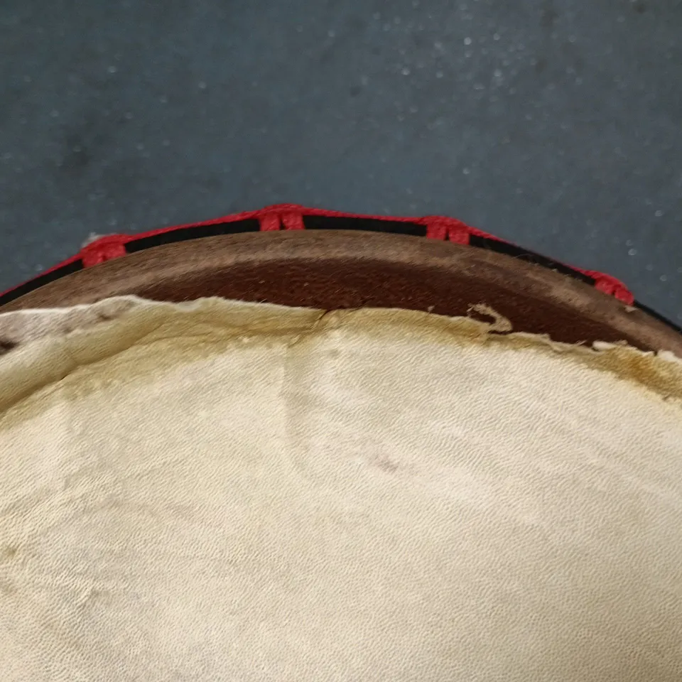 KAMBALA DJEMBE DRUM (WOODEN BODY, RED CORD RIM) – HAND DRUM