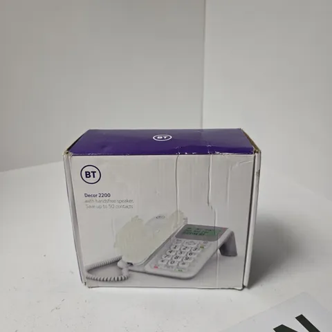 BT DECOR 2200 DESK TELEPHONE WITH HANDSFREE SPEAKER β BOXED