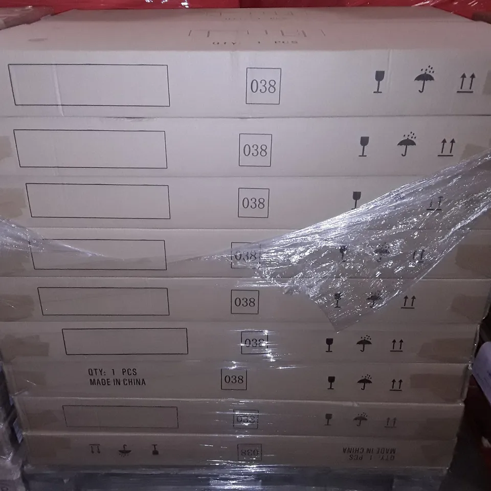 PALLET CONTAINING 18 BOXED L-SHAPED DESKS