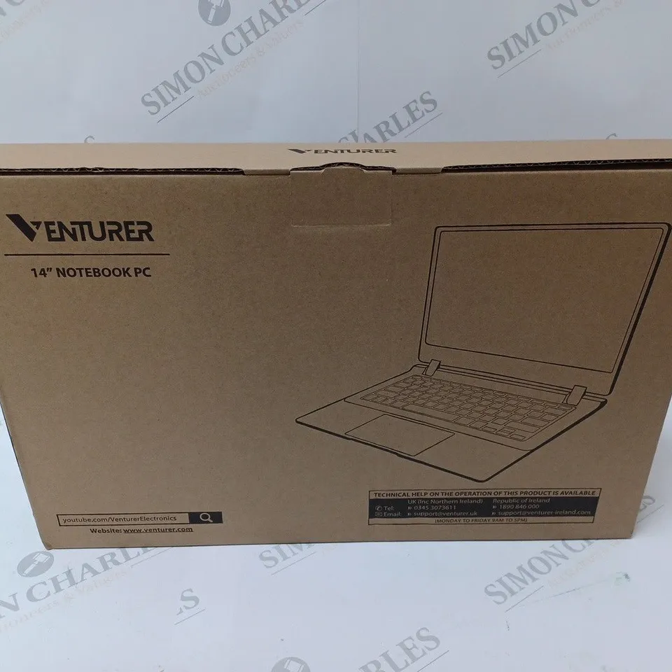 BRAND NEW BOXED VENTURER EUROPA 14 PLUS 14" NOTEBOOK PC - MATT BLACK