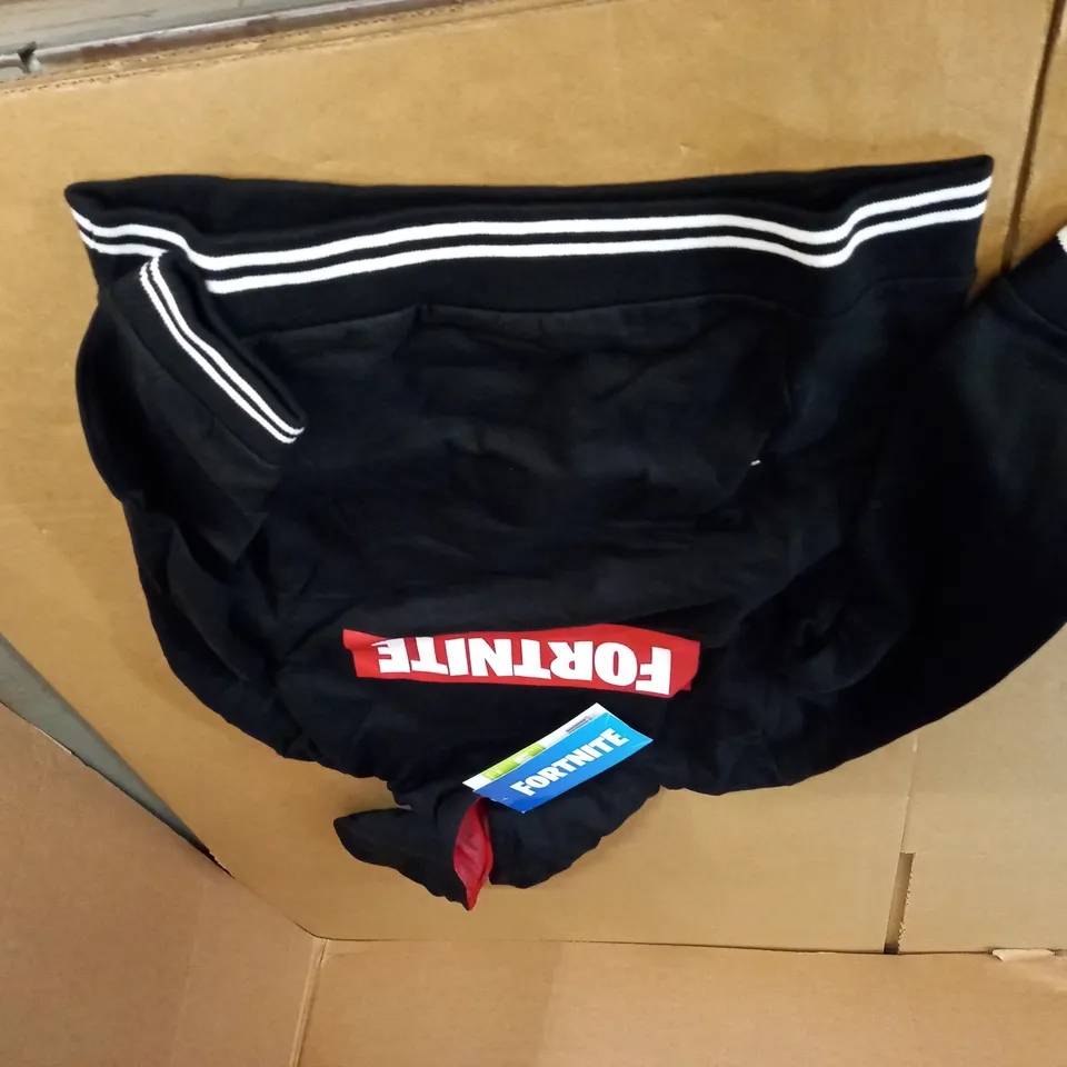 BLACK FORTNITE HOODY SIZE 10 YEARS