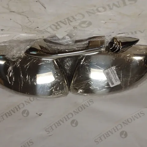 LOT OF 2 PAIRS OF PARTS FOR MERCEDES VITO W447 2014 TO INCLUDE STEEL MIRROR COVERS, 4 STEEL DOOR HANDLE COVERS