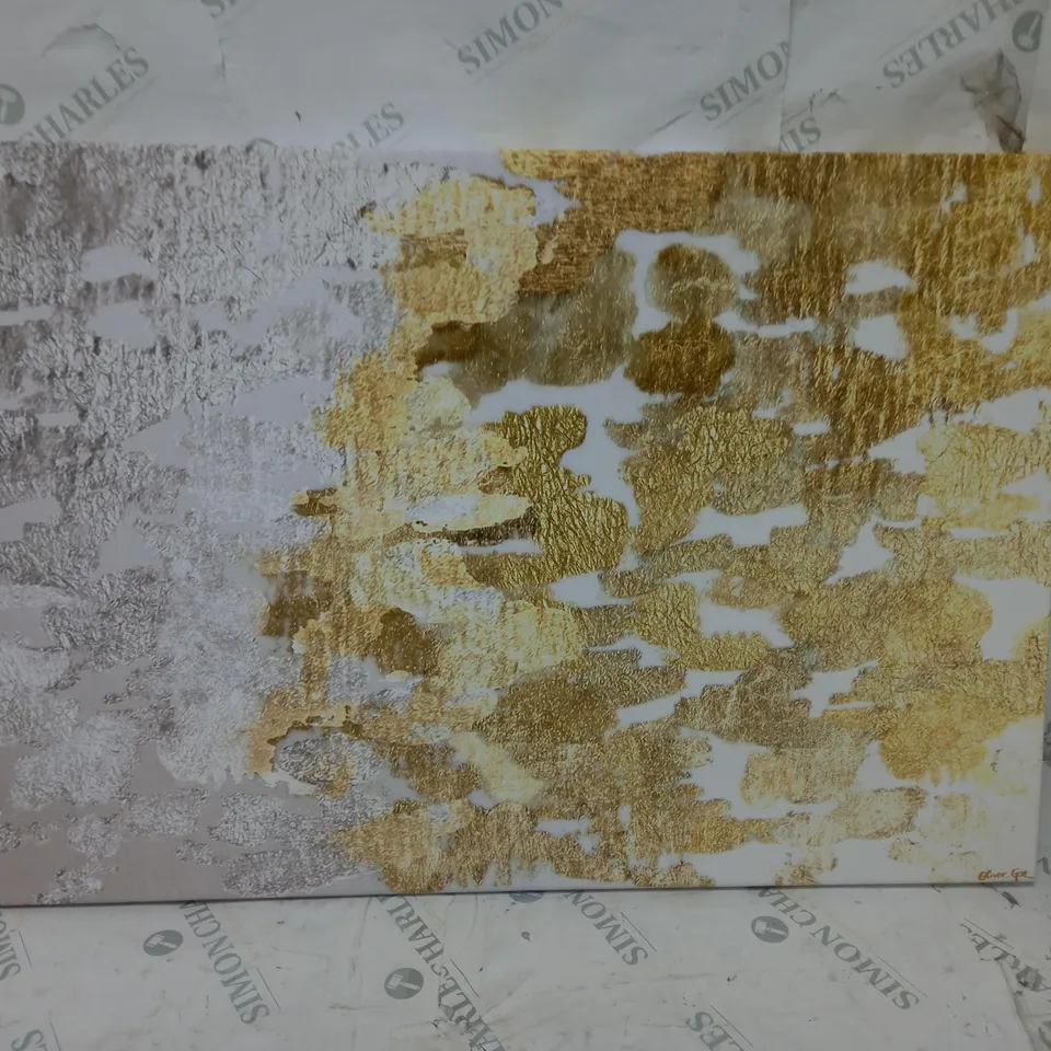 BOXED OLIVER GAL 'GOLD VS PLATINUM' GRAPHIC ART WRAPPED ON CANVAS 