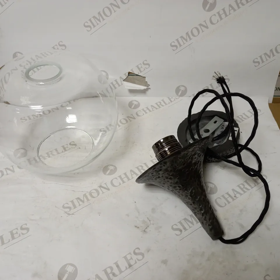 STEEL TEARDROP 1-LIGHT PENDANT