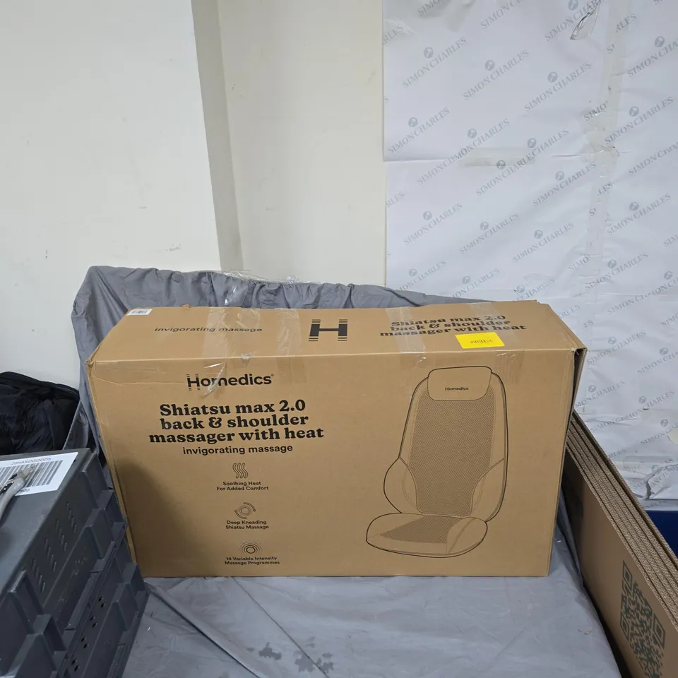 HOMEDICS SHIATSU MAX 2.0 BACK & SHOULDER MASSAGER WITH HEAT – BOXED