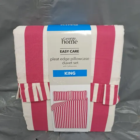 HOME EASY CARE PLEAT EDGE DUVET SET - KING