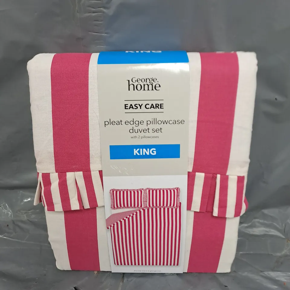 HOME EASY CARE PLEAT EDGE DUVET SET - KING