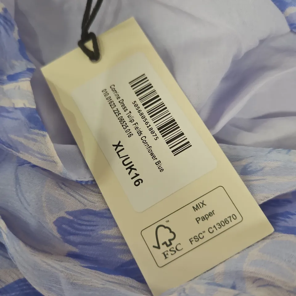 RIXO BLUE FLORAL DRESS – UK 16 (EU 44)