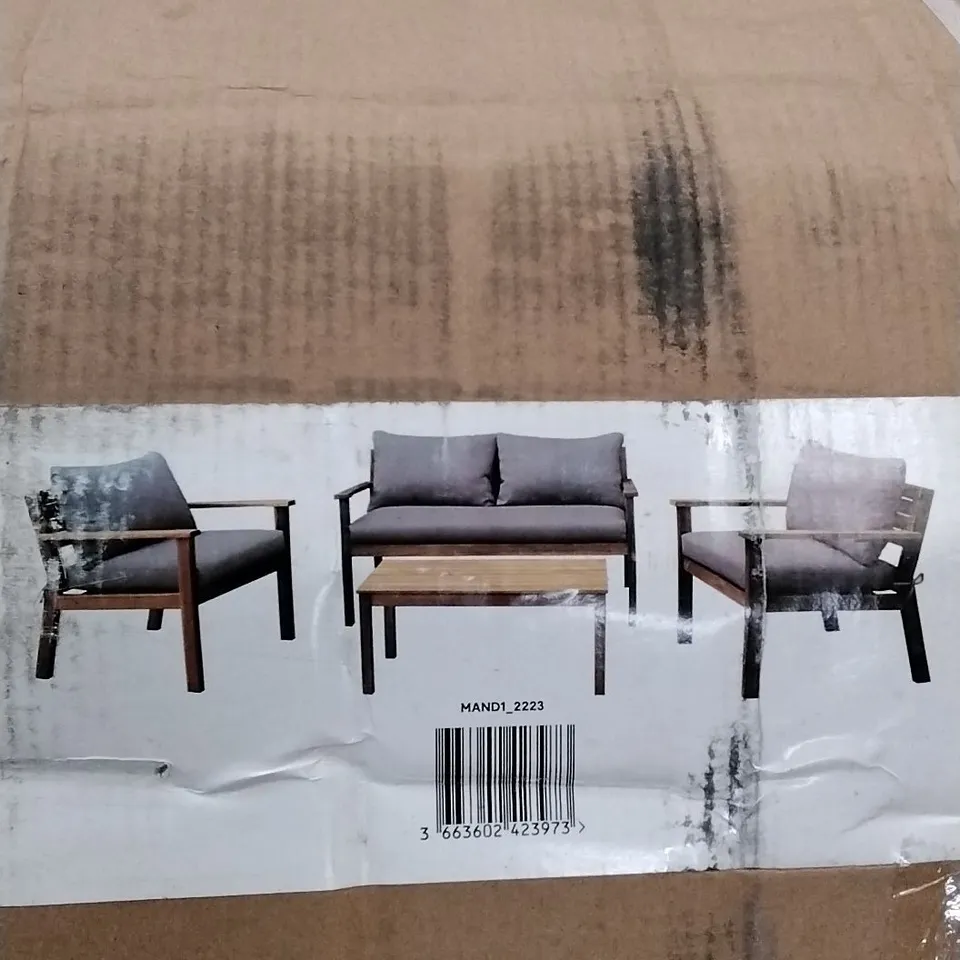 BOXED GOODHOME DENIA WOODEN COFFEE SET 