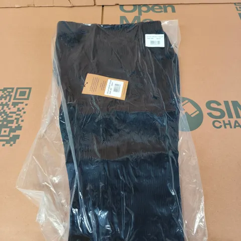 STEVENSONS ZIP/CLIP CORDUROY TROUSERS – NAVY, UK 24R (MEN)