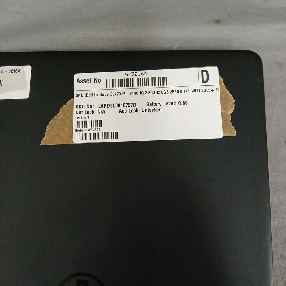 DELL LATITUDE E5470 LAPTOP – I5-6440HQ, 8GB RAM, 256GB SSD, 14" DISPLAY