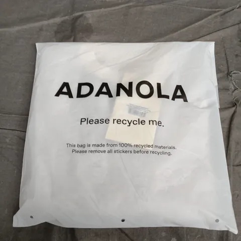 BAGGED ADANOLA VARSITY LOOSE FIT SWEASHIRT IN LIGHT GREY - SMALL