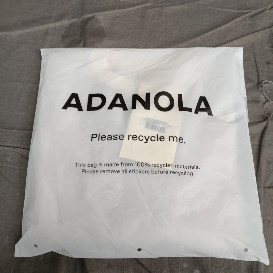 BAGGED ADANOLA VARSITY LOOSE FIT SWEASHIRT IN LIGHT GREY - SMALL