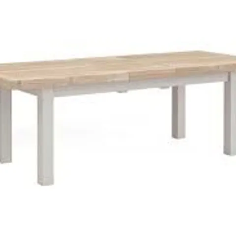BOXED SALCOMBE 6-8 SEATER EXTENDABLE DINING TABLE - STONE (1 BOX)