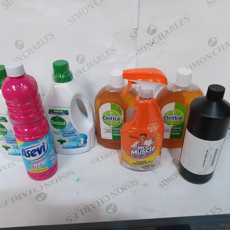 BOX TO CONTAIN 15 ASSORTED CLEANING PRODUCTS, BRANDS VARY, INCLUDES LAUNDRY SANITISER ETC 