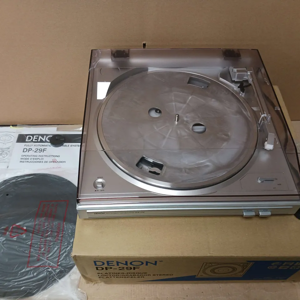 DENON DP29F SILVER TURNTABLE