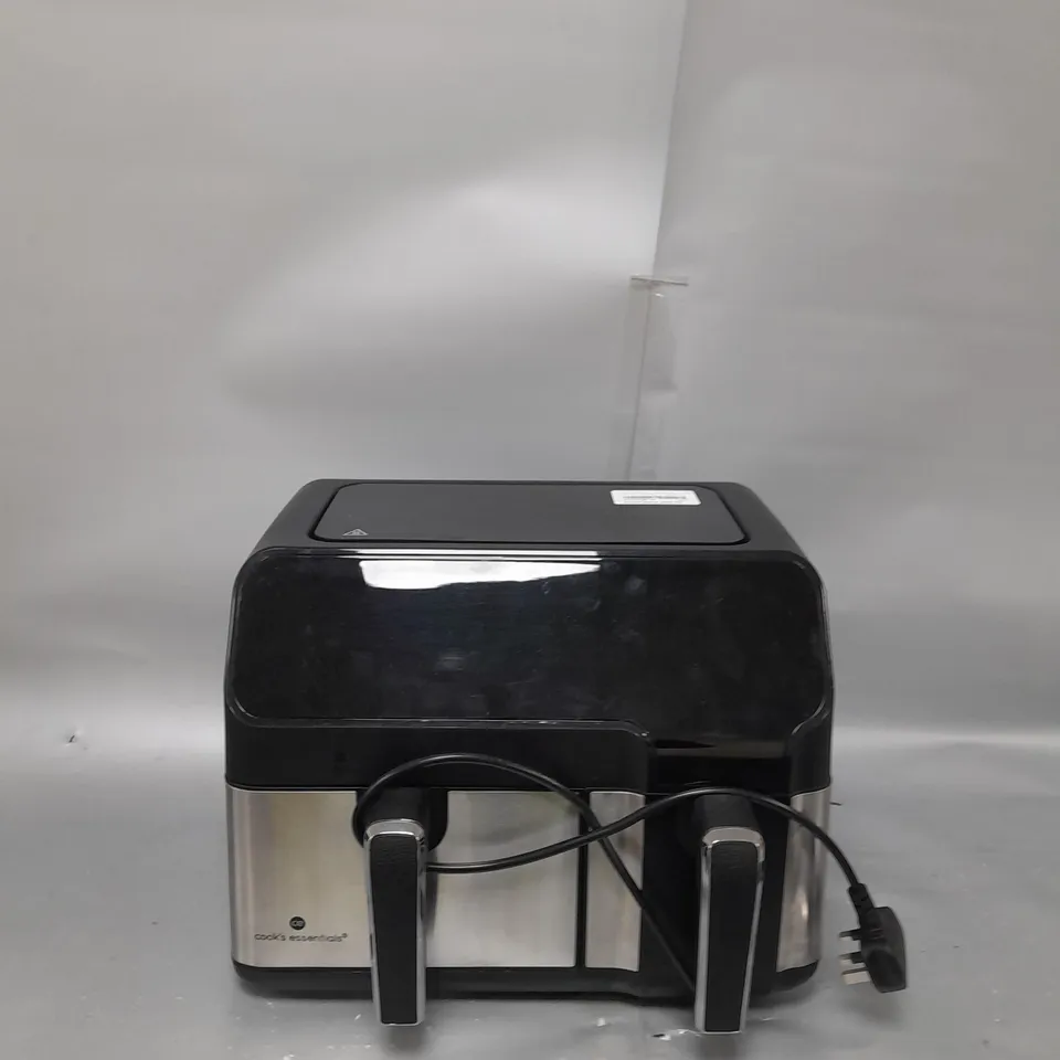 BOXED COOK'S ESSENTIALS 7.7L DUAL AIR FRYER IN BLACK