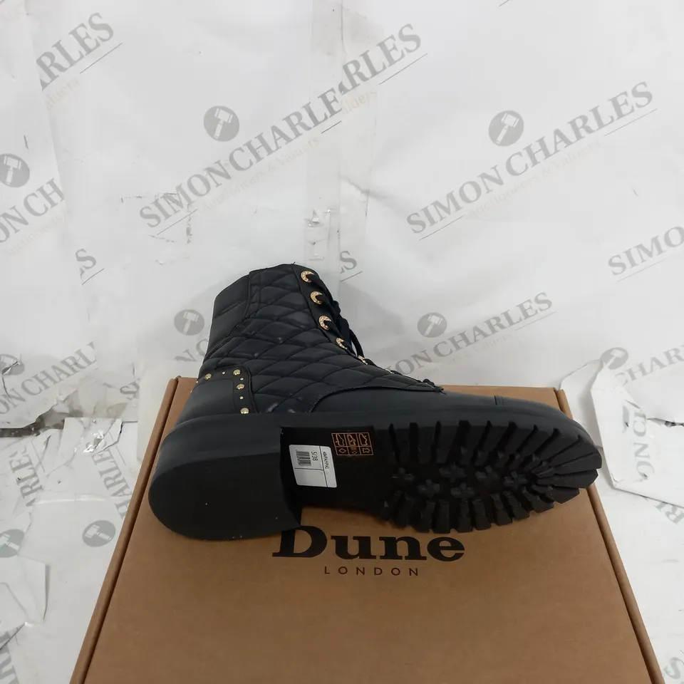 DUNE LONDON BLACK LEATHER ANKLE BOOTS SIZE 5